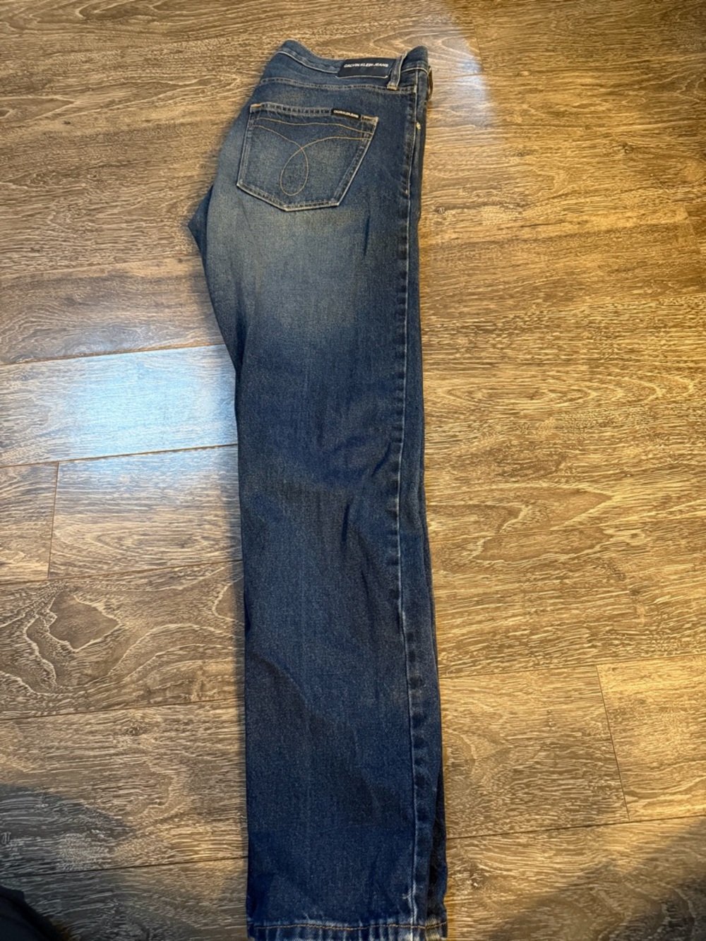 Calvin Klein Men’s Dark Blue Straight Leg Jeans